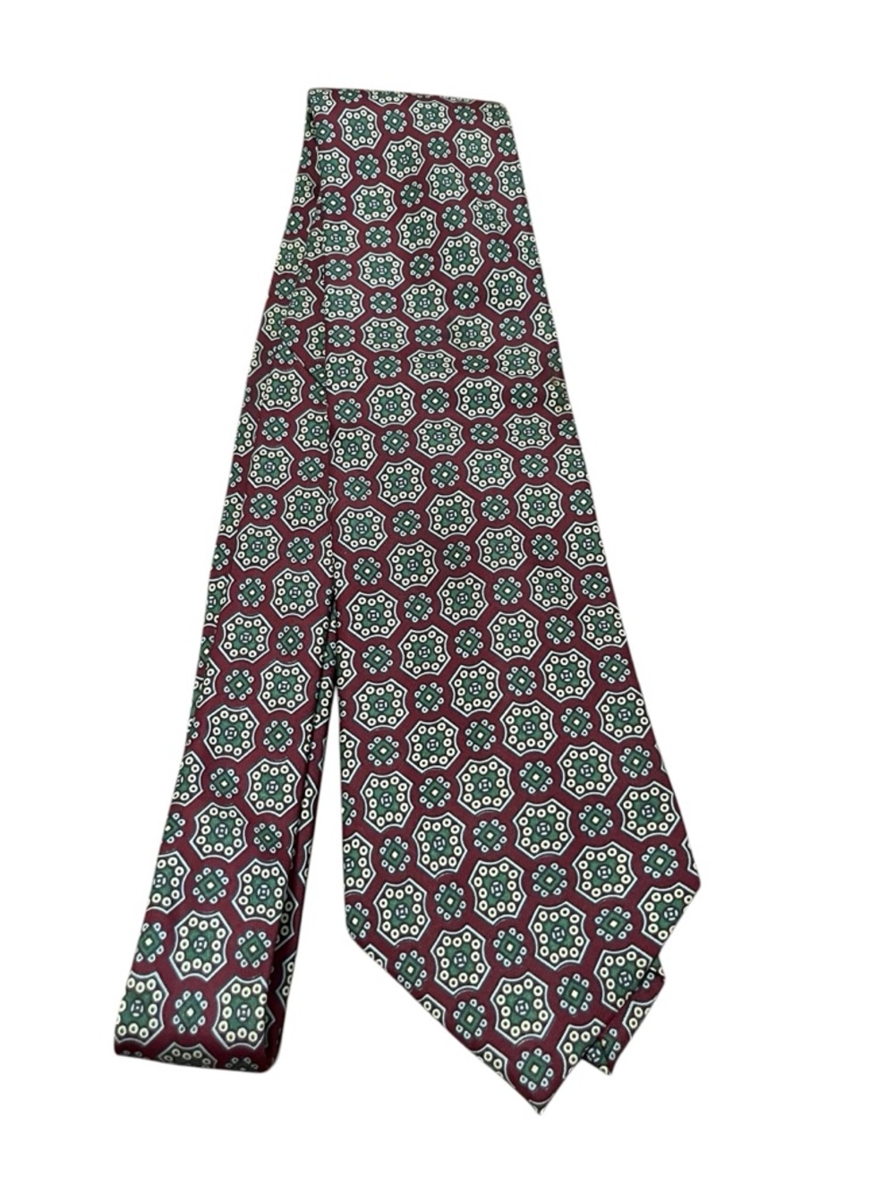 Henry Poole Savile Row London 100% Silk Geometric Tie